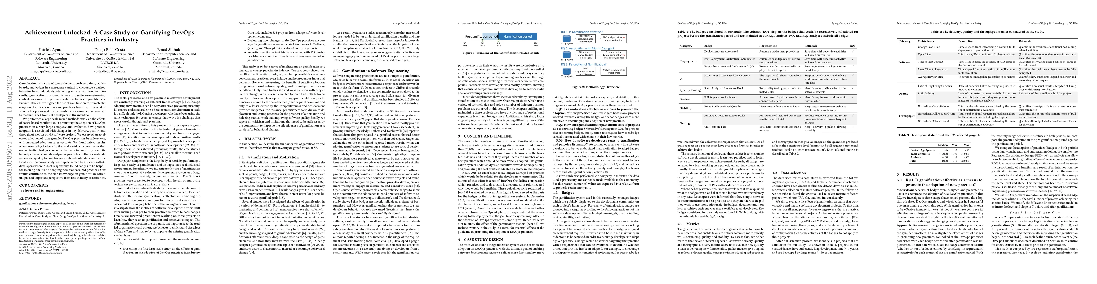 Thumbnail for Achievement Unlocked: A Case Study on Gamifying DevOps Practices in
  Industry