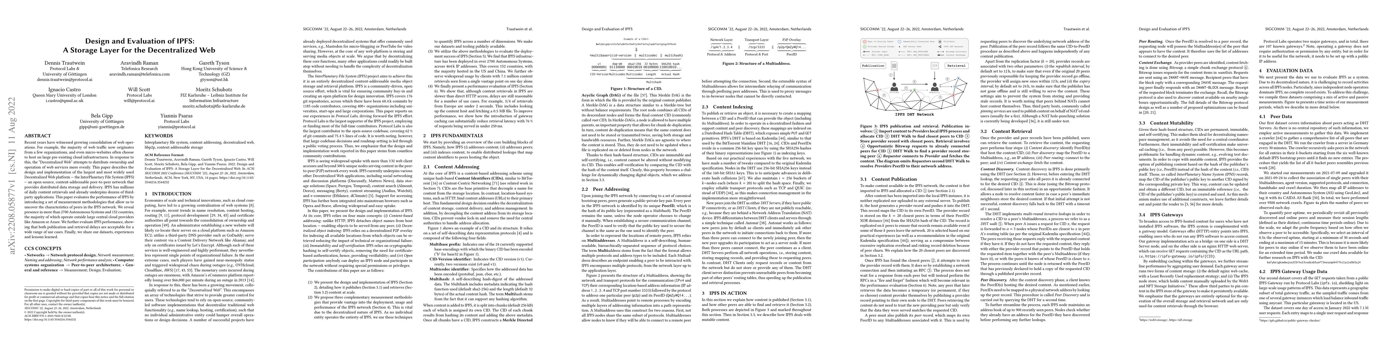 Thumbnail for Design and Evaluation of IPFS: A Storage Layer for the Decentralized Web