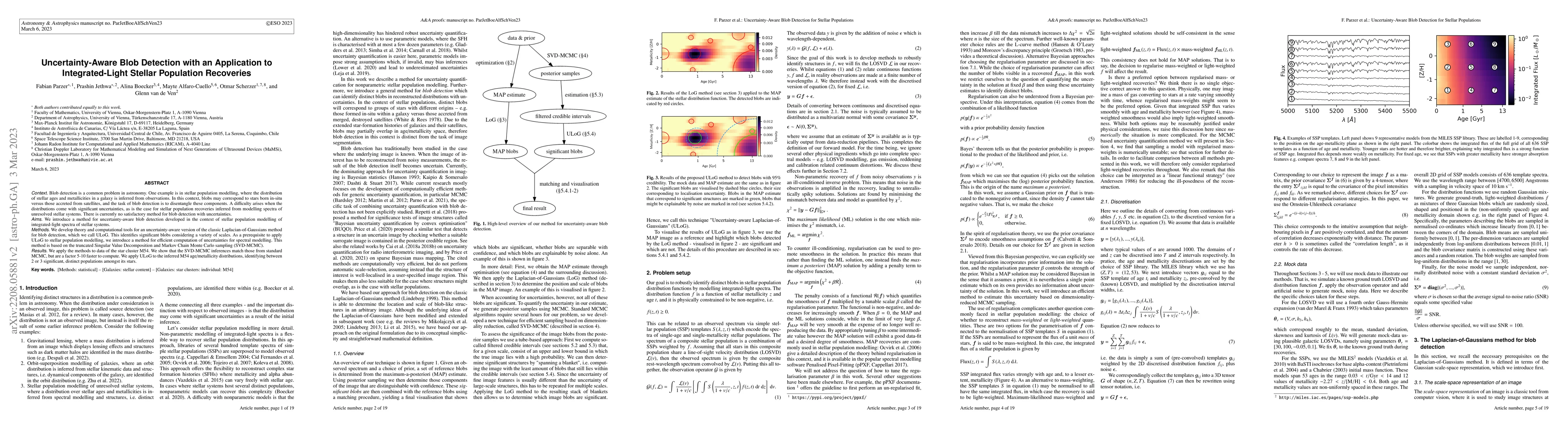 Thumbnail for Uncertainty-Aware Blob Detection with an Application to Integrated-Light
  Stellar Population Recoveries