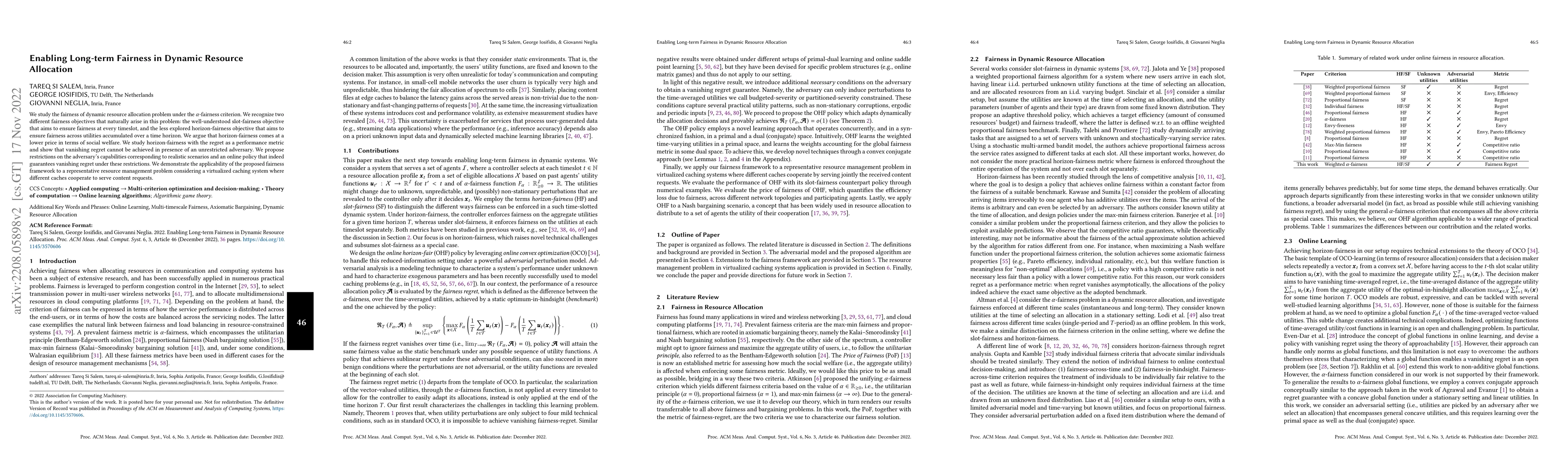 Thumbnail for Enabling Long-term Fairness in Dynamic Resource Allocation