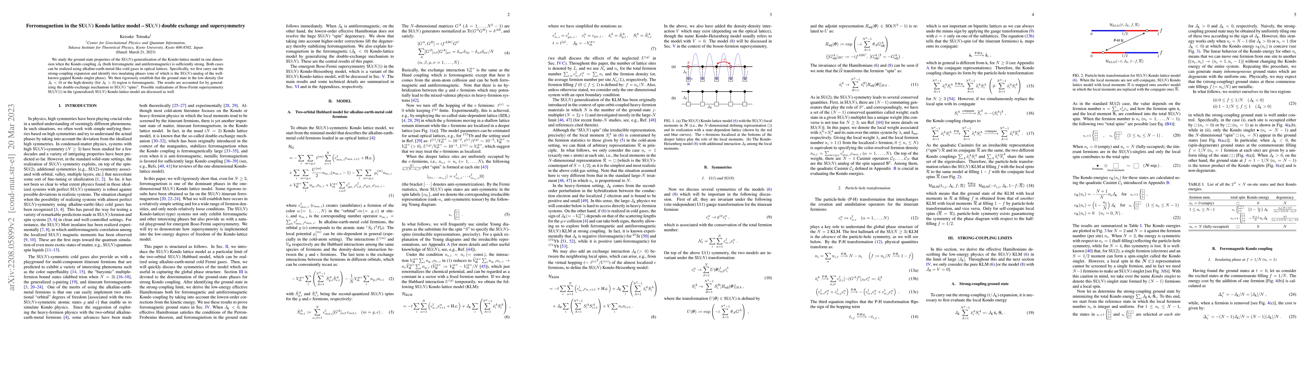 Thumbnail for Ferromagnetism in the SU(N) Kondo lattice model -- SU(N) double exchange
  and supersymmetry