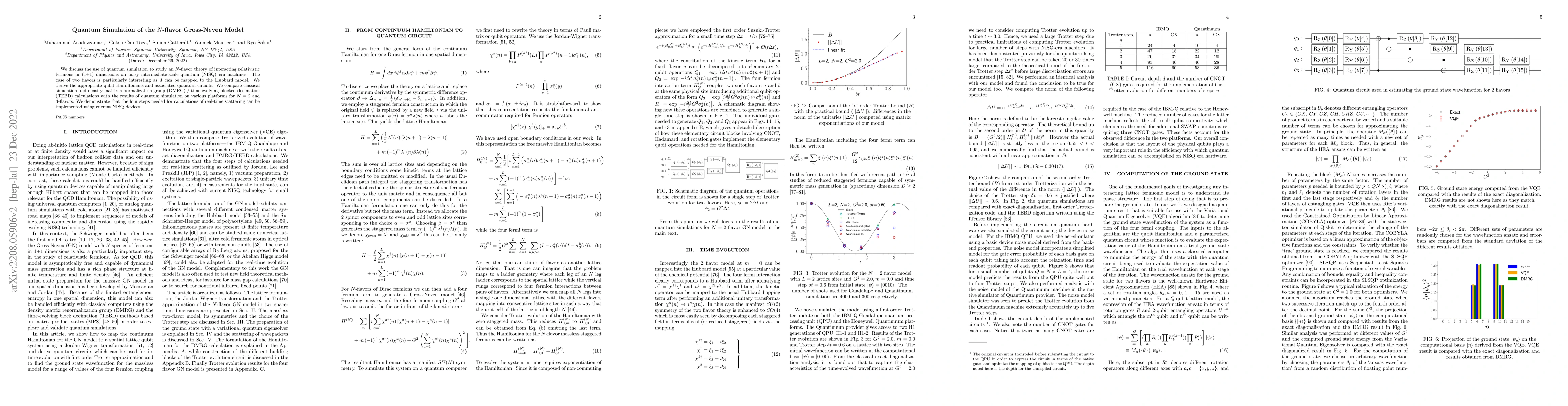 Thumbnail for Quantum Simulation of the N flavor Gross-Neveu Model