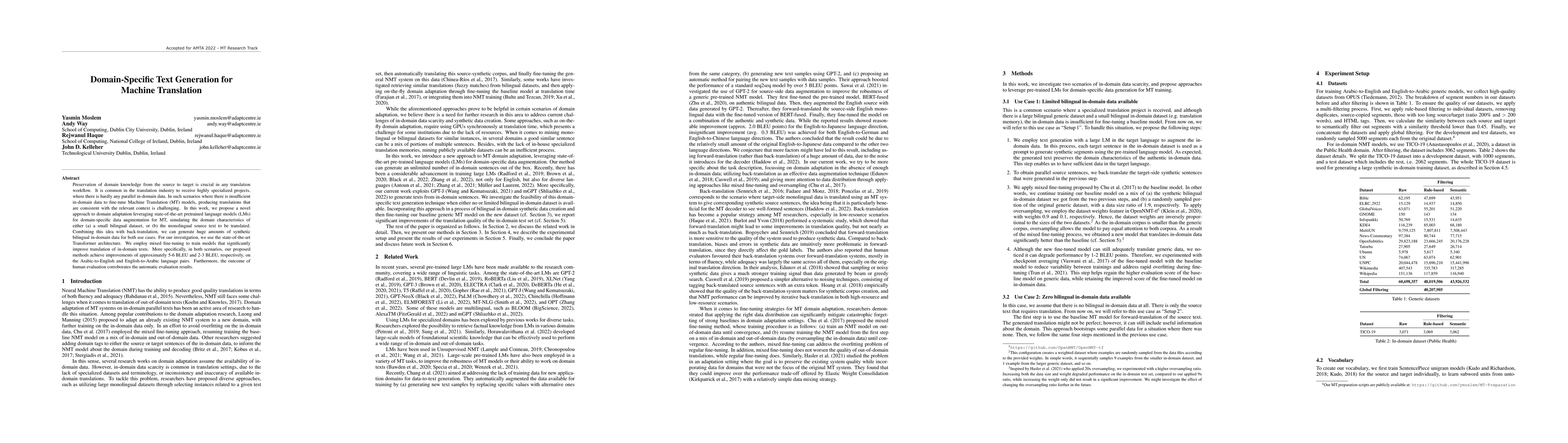 Thumbnail for Domain-Specific Text Generation for Machine Translation