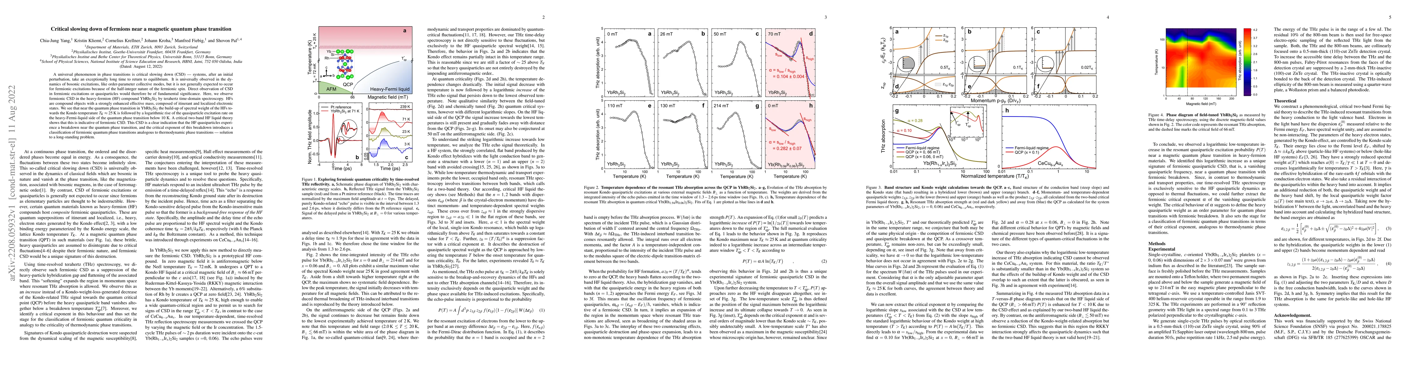 Thumbnail for Critical slowing down of fermions near a magnetic quantum phase
  transition
