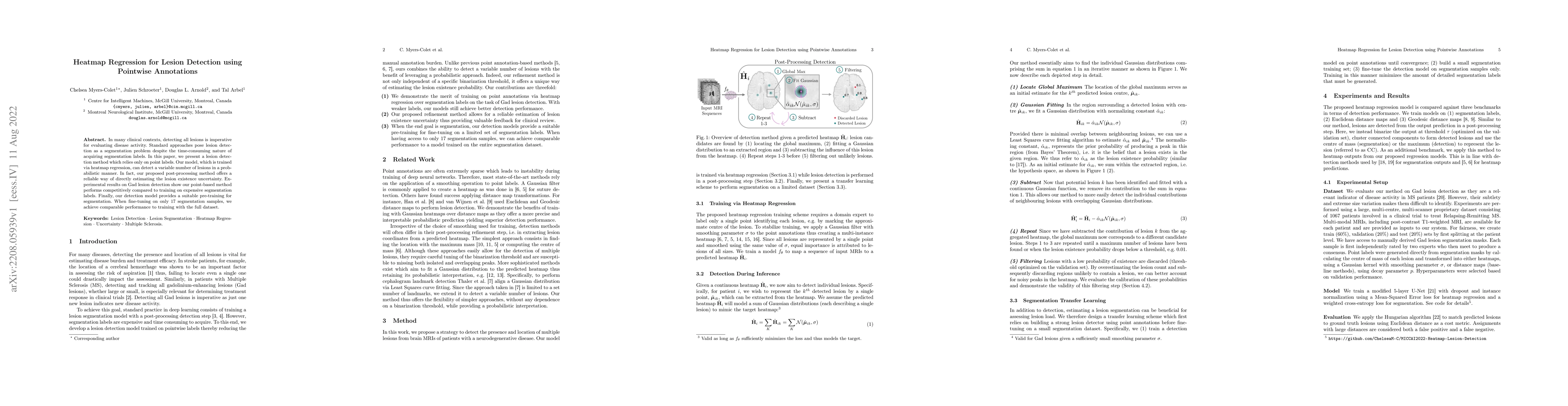 Thumbnail for Heatmap Regression for Lesion Detection using Pointwise Annotations