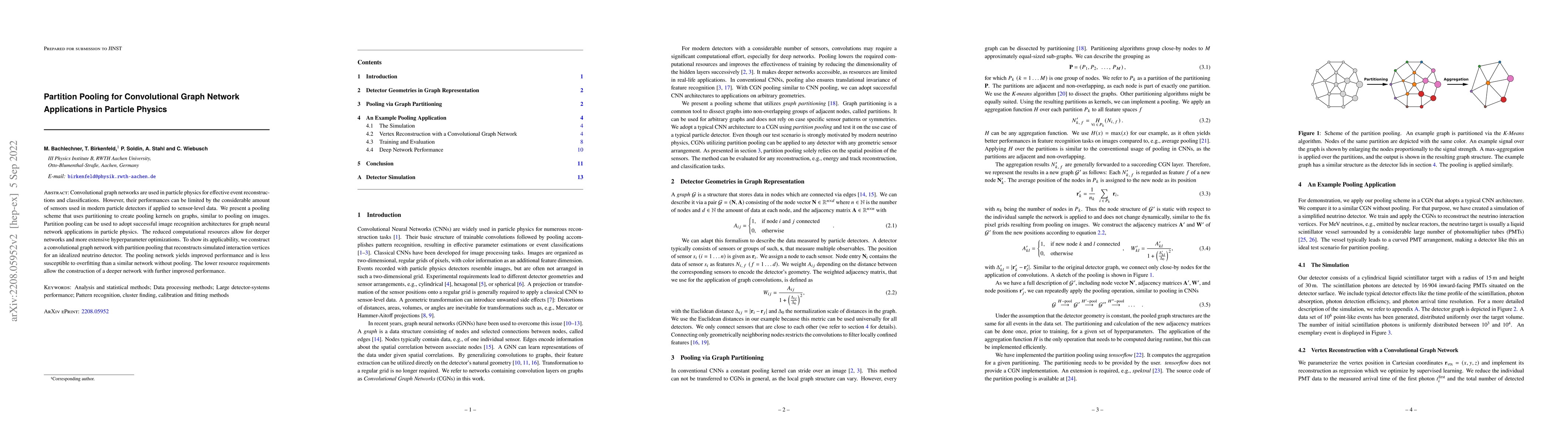 Thumbnail for Partition Pooling for Convolutional Graph Network Applications in
  Particle Physics