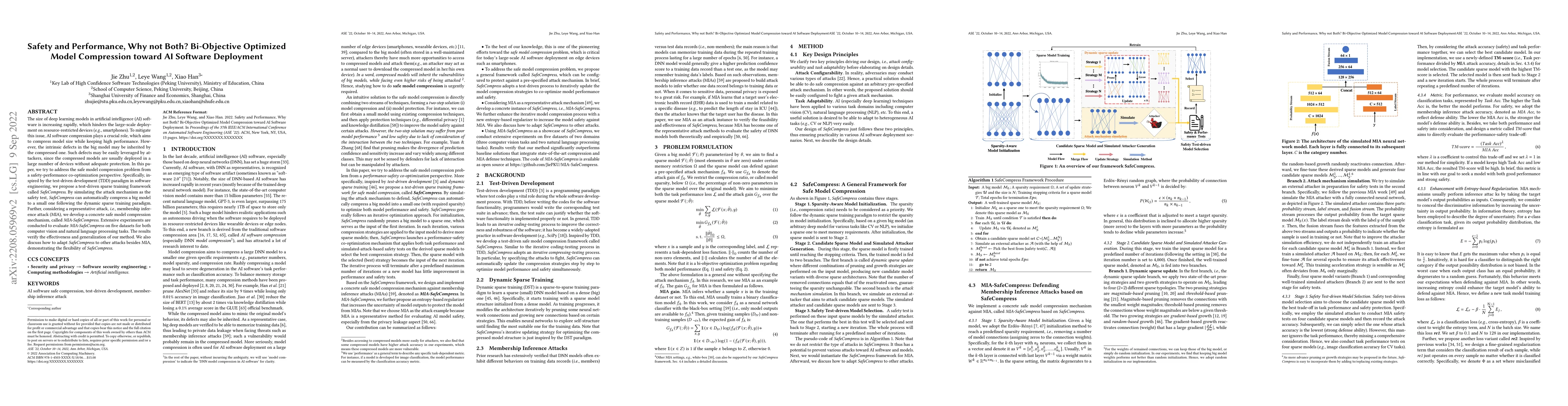Thumbnail for Safety and Performance, Why not Both? Bi-Objective Optimized Model
  Compression toward AI Software Deployment