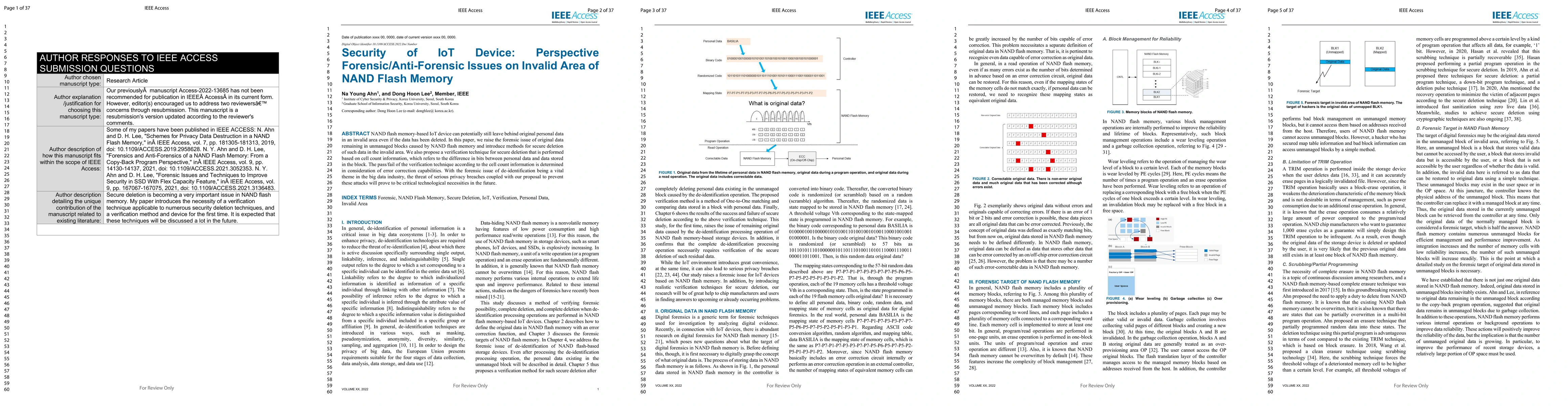 Thumbnail for Security of IoT Device: Perspective Forensic/Anti-Forensic Issues on
  Invalid Area of NAND Flash Memory
