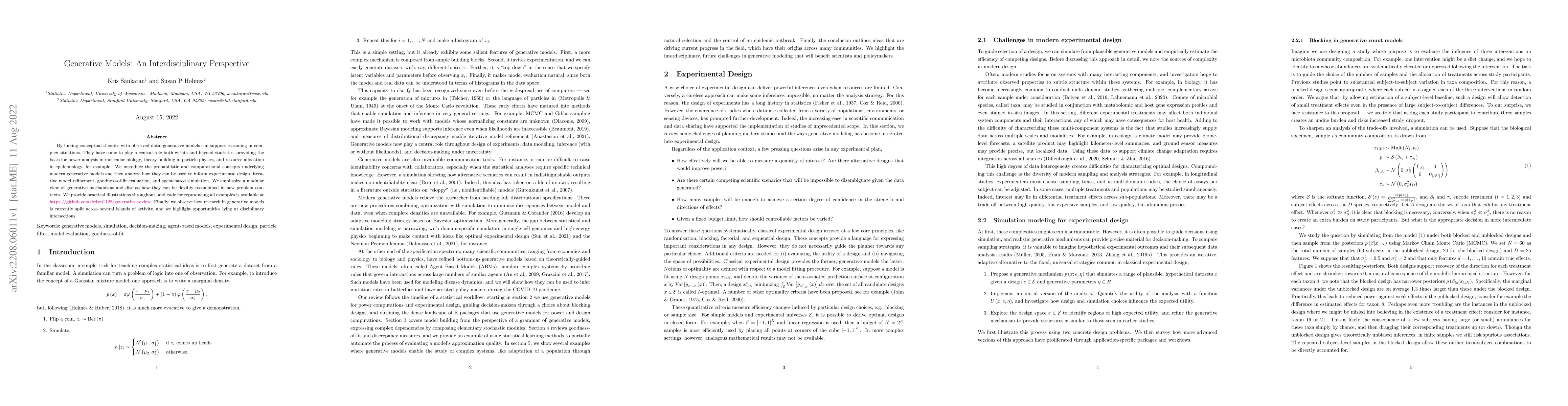 Thumbnail for Generative Models: An Interdisciplinary Perspective