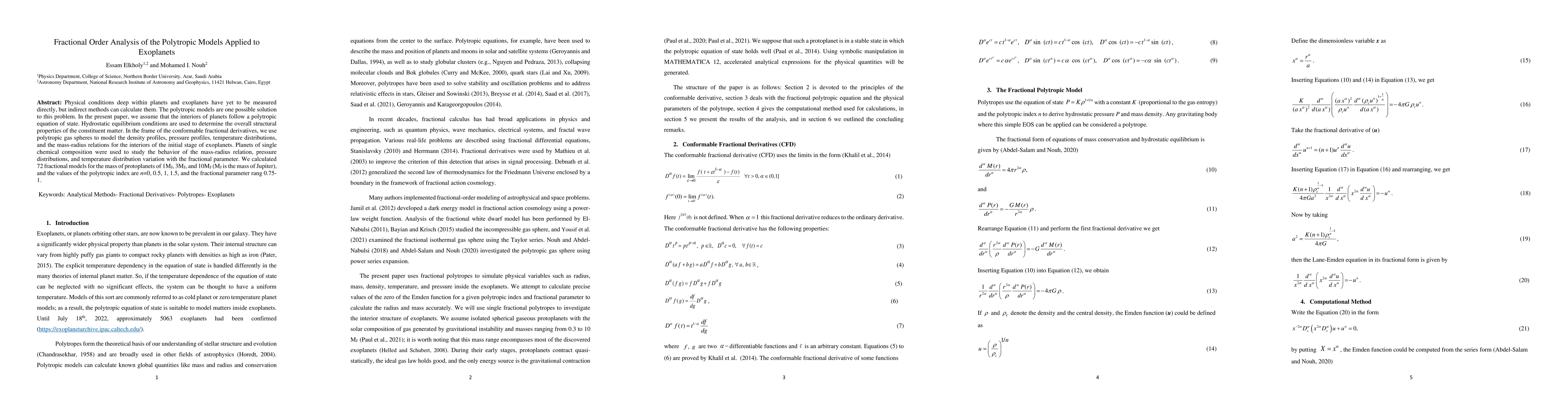 Thumbnail for Fractional Order Analysis of the Polytropic Models Applied to Exoplanets