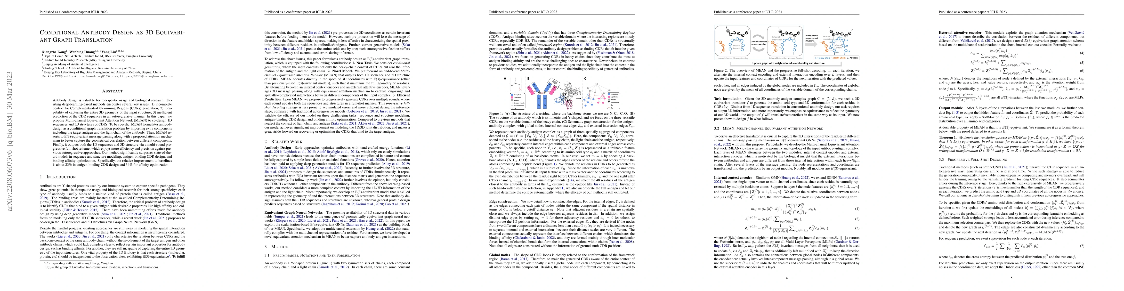 Thumbnail for Conditional Antibody Design as 3D Equivariant Graph Translation