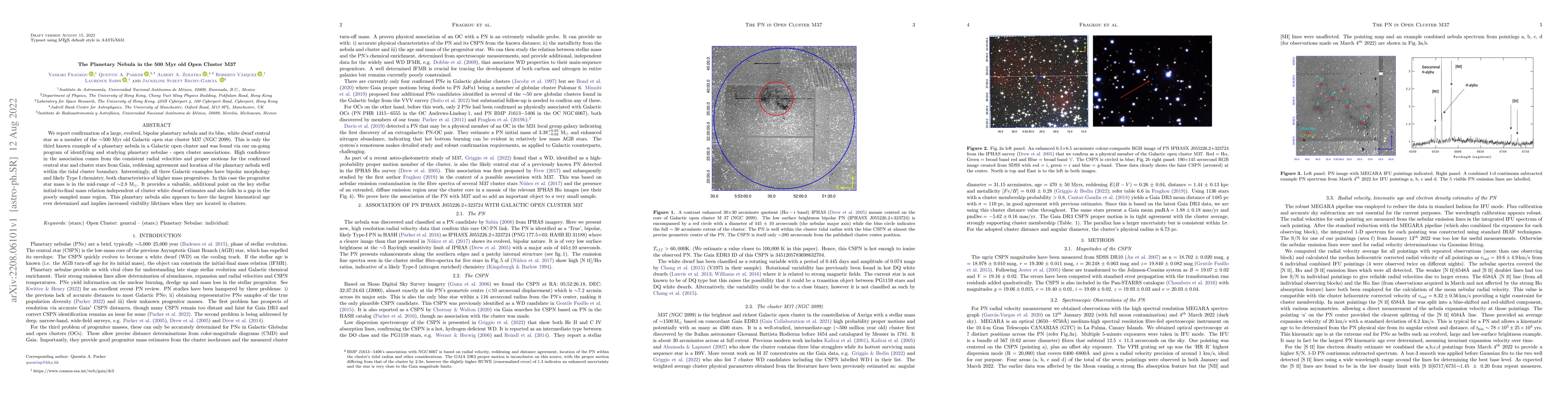 Thumbnail for The Planetary Nebula in the 500 Myr old Open Cluster M37