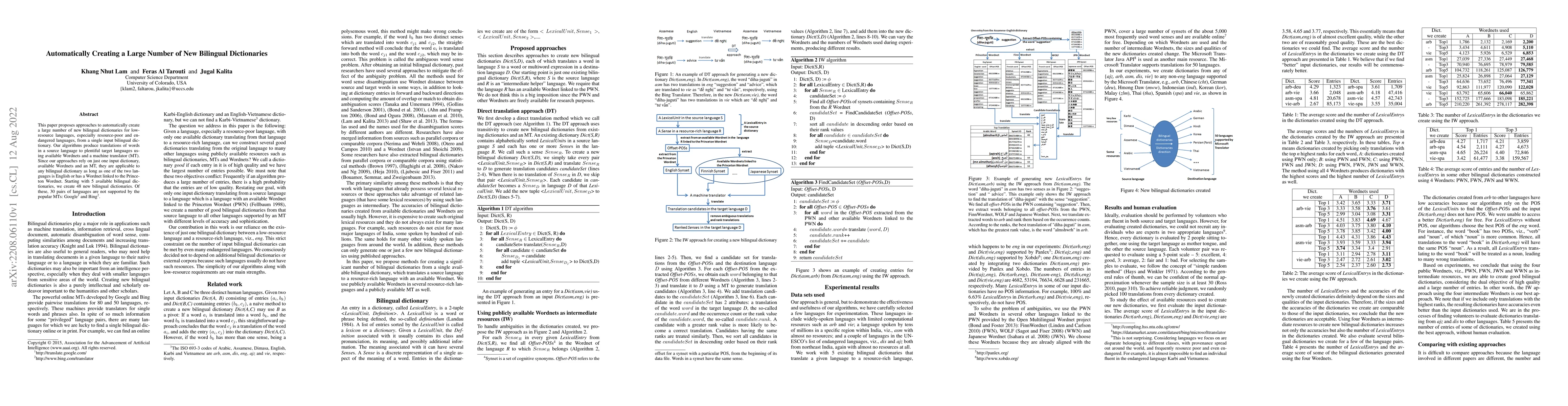 Thumbnail for Automatically Creating a Large Number of New Bilingual Dictionaries