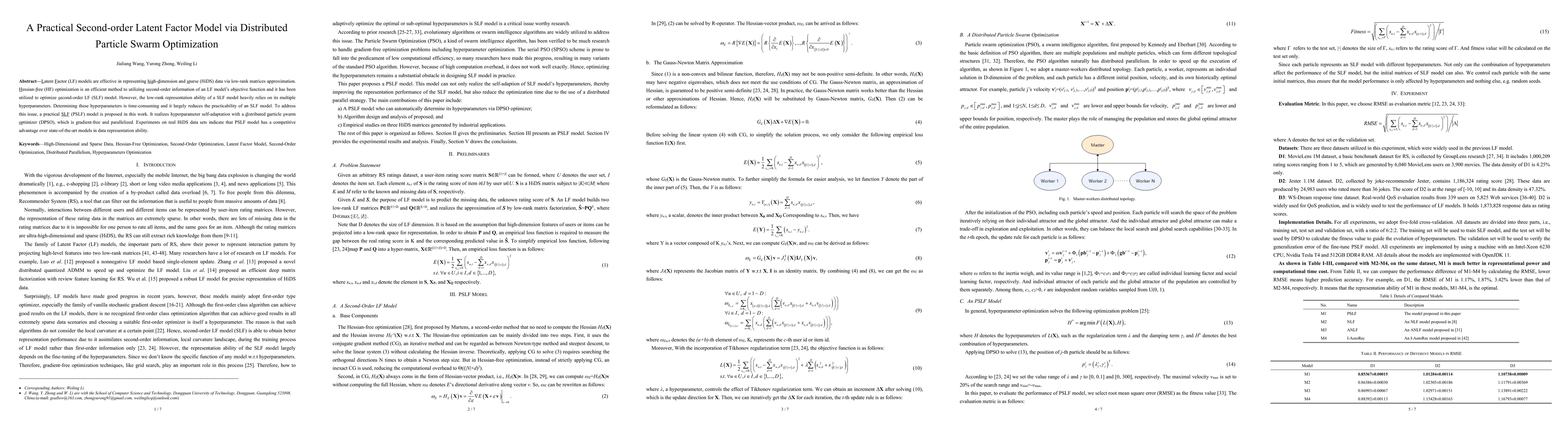 Thumbnail for A Practical Second-order Latent Factor Model via Distributed Particle
  Swarm Optimization