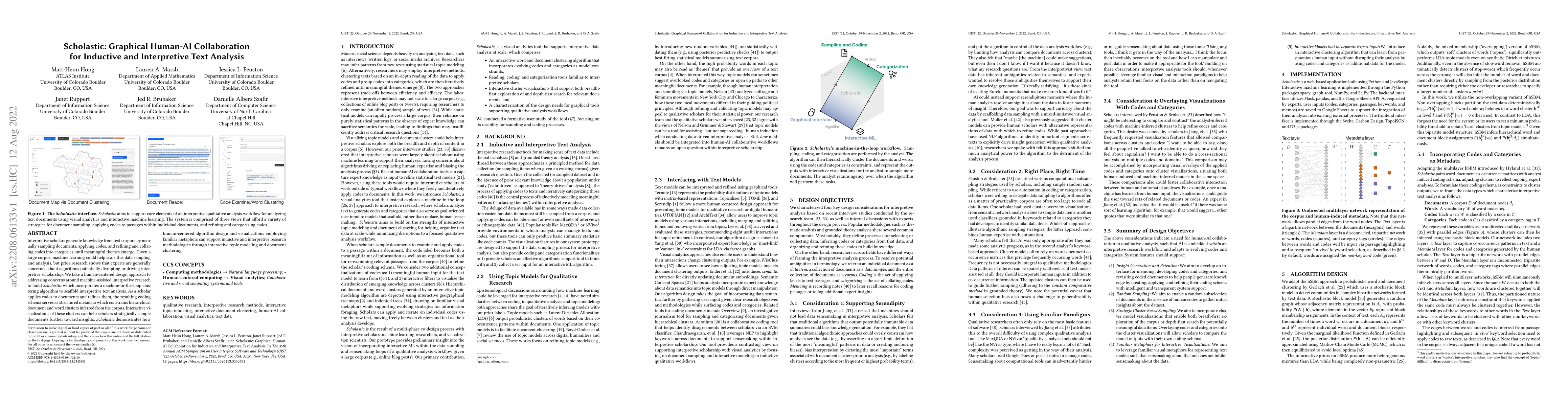 Thumbnail for Scholastic: Graphical Human-Al Collaboration for Inductive and
  Interpretive Text Analysis
