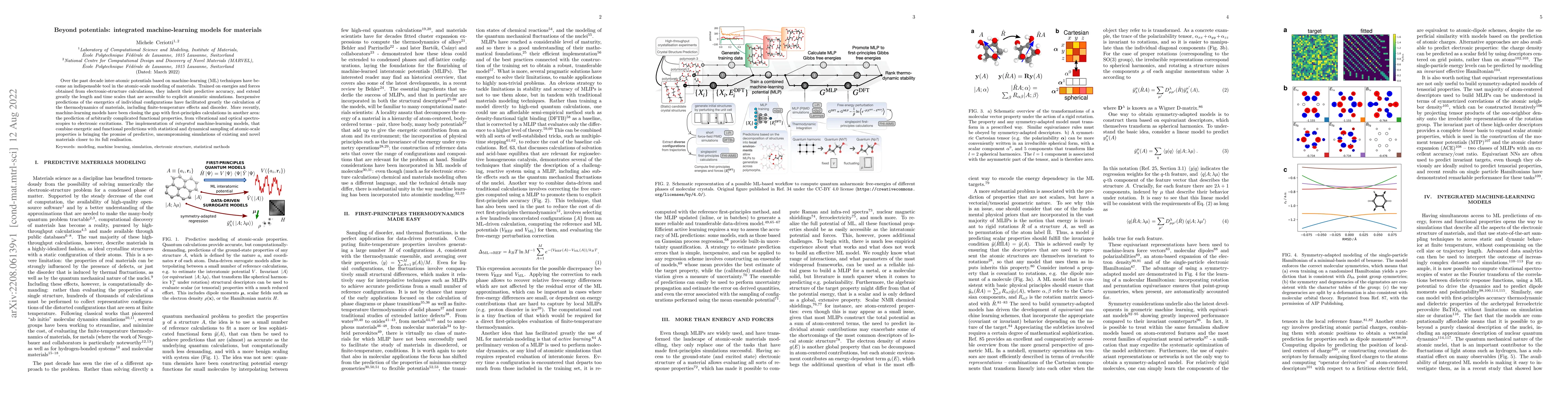 Thumbnail for Beyond potentials: integrated machine-learning models for materials