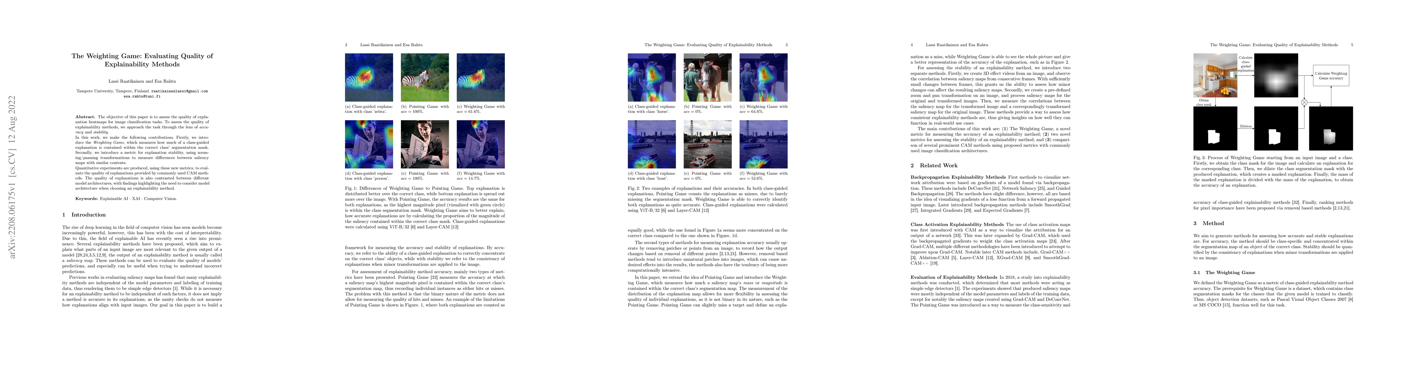 Thumbnail for The Weighting Game: Evaluating Quality of Explainability Methods