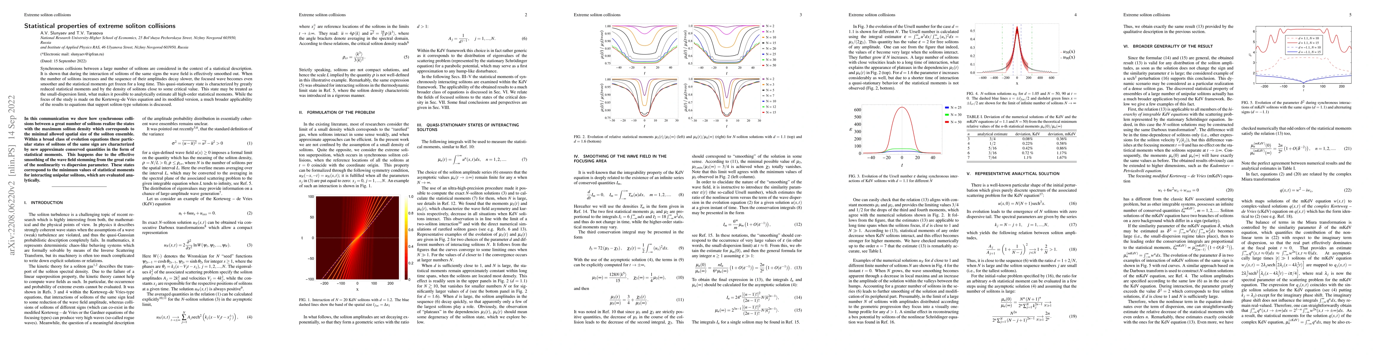 Thumbnail for Statistical properties of extreme soliton collisions