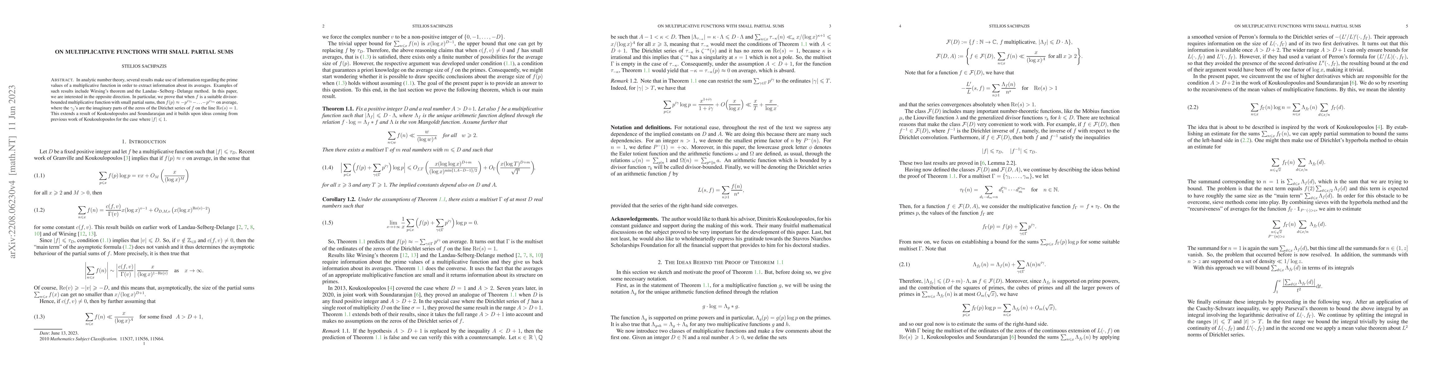 Thumbnail for On multiplicative functions with small partial sums