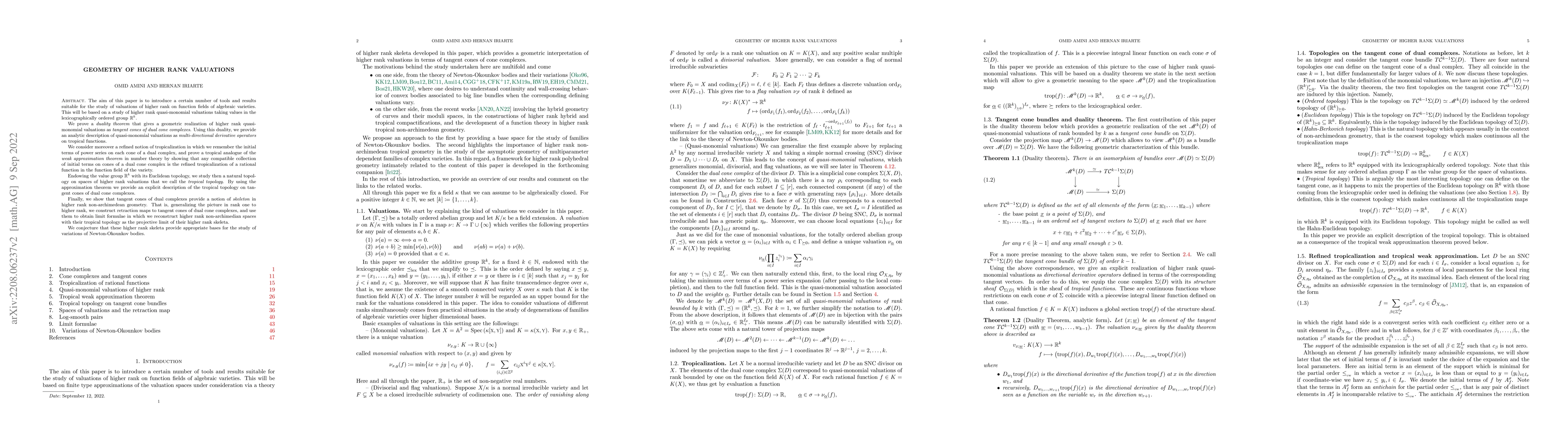Thumbnail for Geometry of higher rank valuations