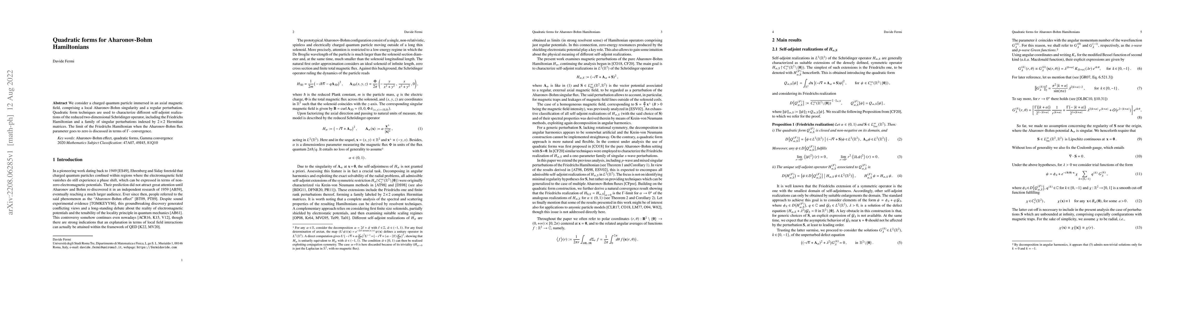 Thumbnail for Quadratic forms for Aharonov-Bohm Hamiltonians