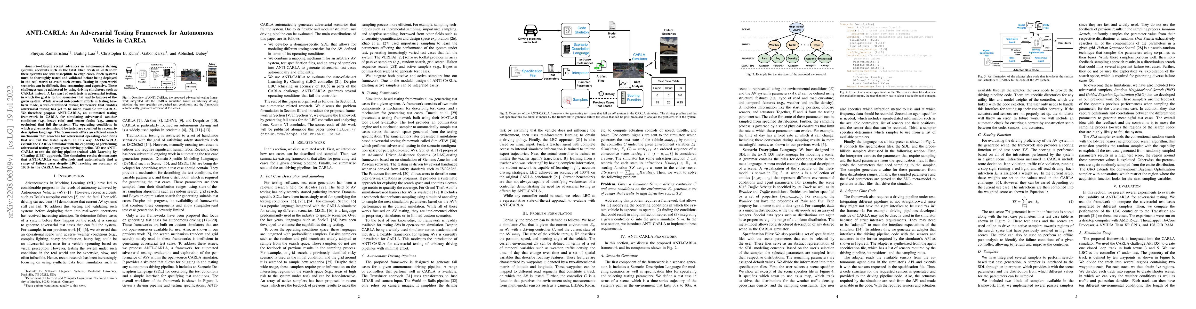 Thumbnail for ANTI-CARLA: An Adversarial Testing Framework for Autonomous Vehicles in
  CARLA
