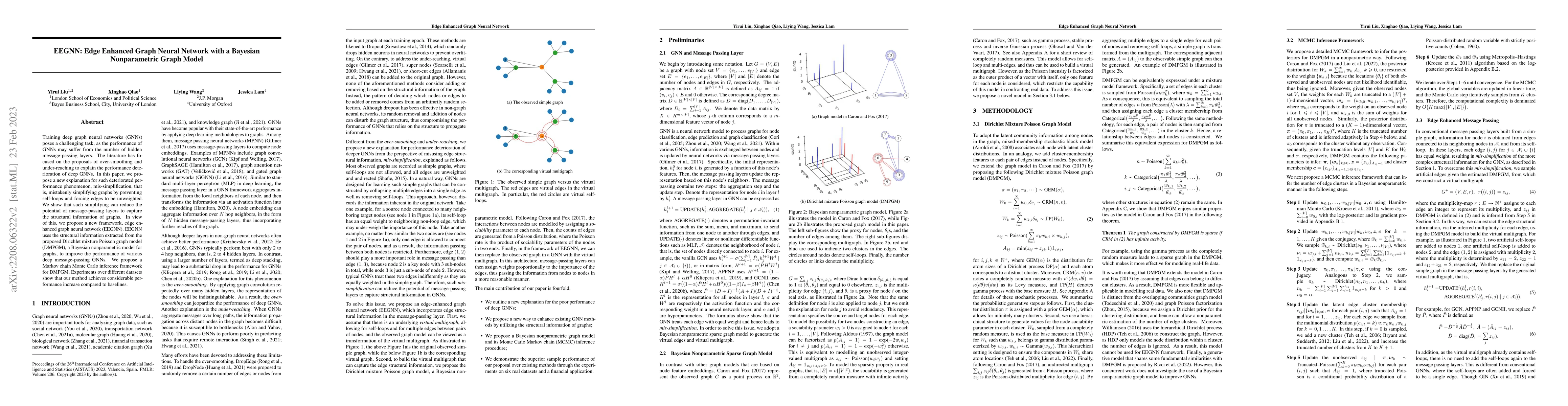 Thumbnail for EEGNN: Edge Enhanced Graph Neural Network with a Bayesian Nonparametric
  Graph Model