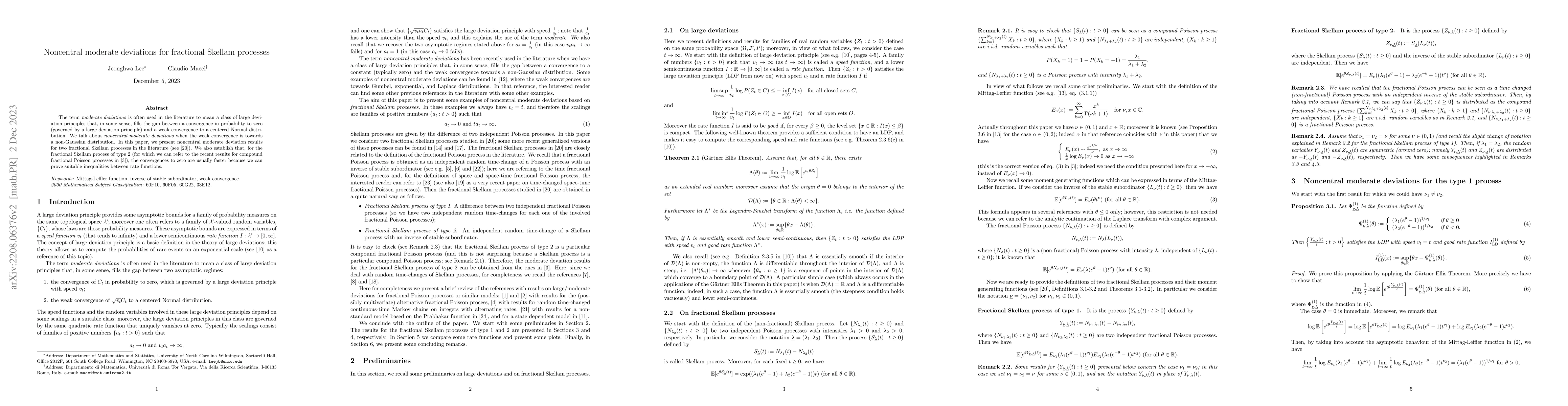 Thumbnail for Noncentral moderate deviations for fractional Skellam processes