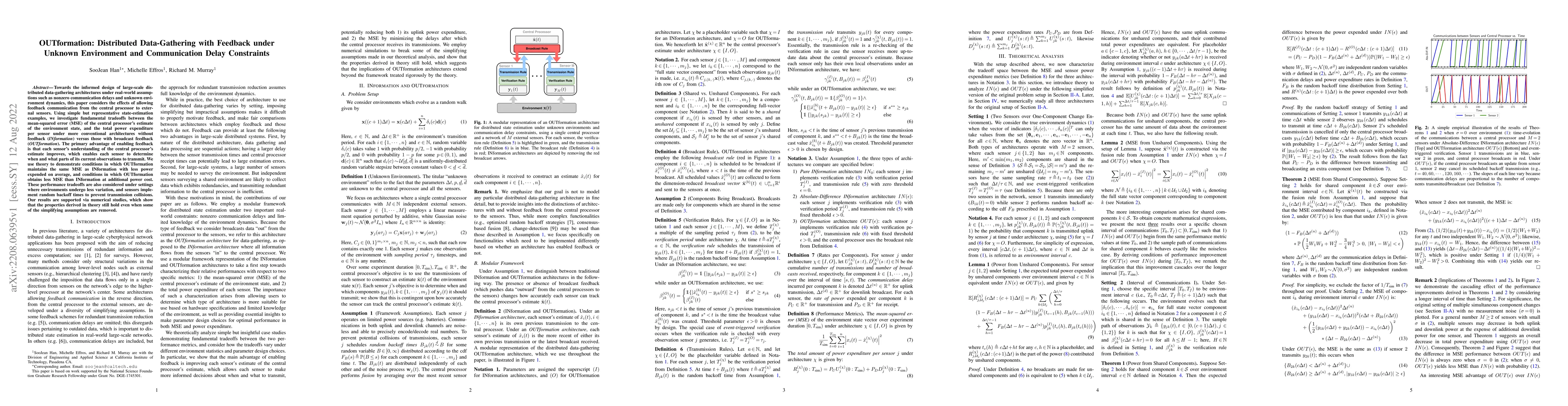 Thumbnail for OUTformation: Distributed Data-Gathering with Feedback under Unknown
  Environment and Communication Delay Constraints
