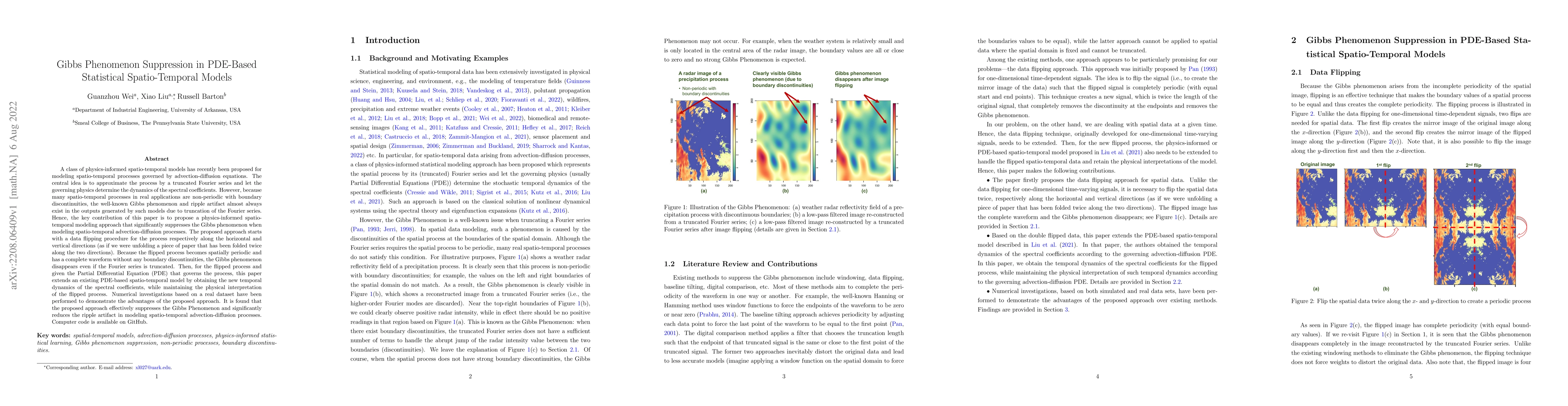 Thumbnail for Gibbs Phenomenon Suppression in PDE-Based Statistical Spatio-Temporal
  Models