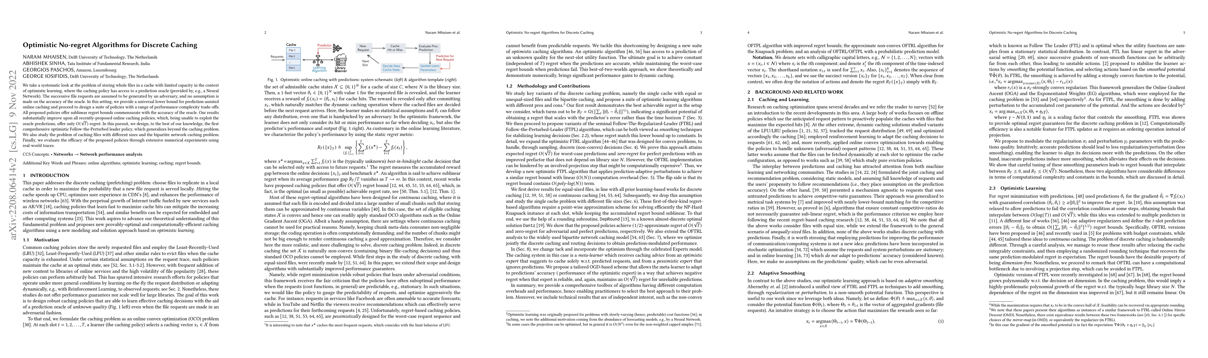 Thumbnail for Optimistic No-regret Algorithms for Discrete Caching