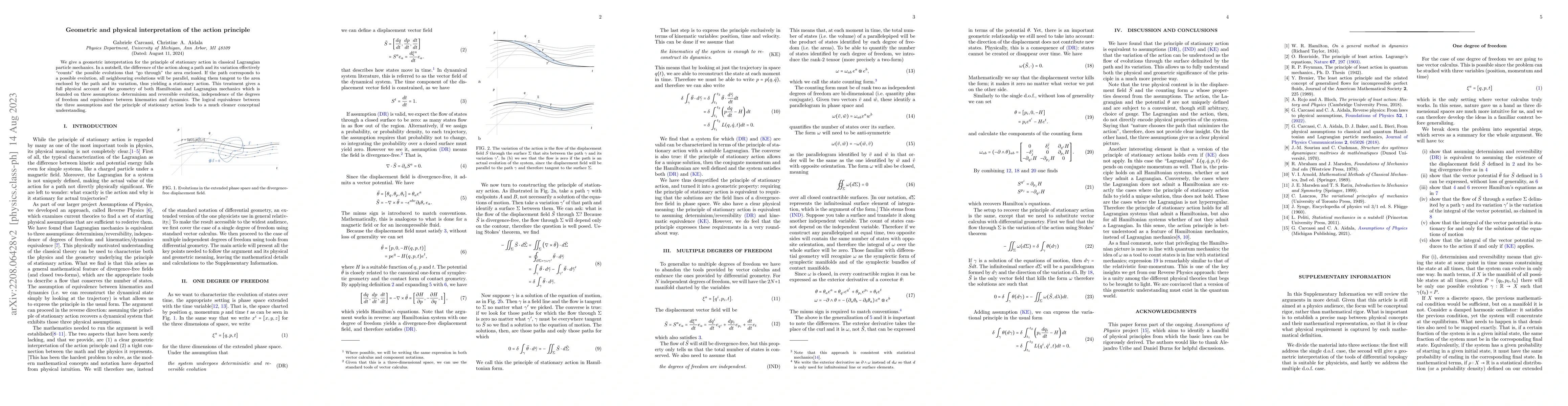 Thumbnail for Geometric and physical interpretation of the action principle