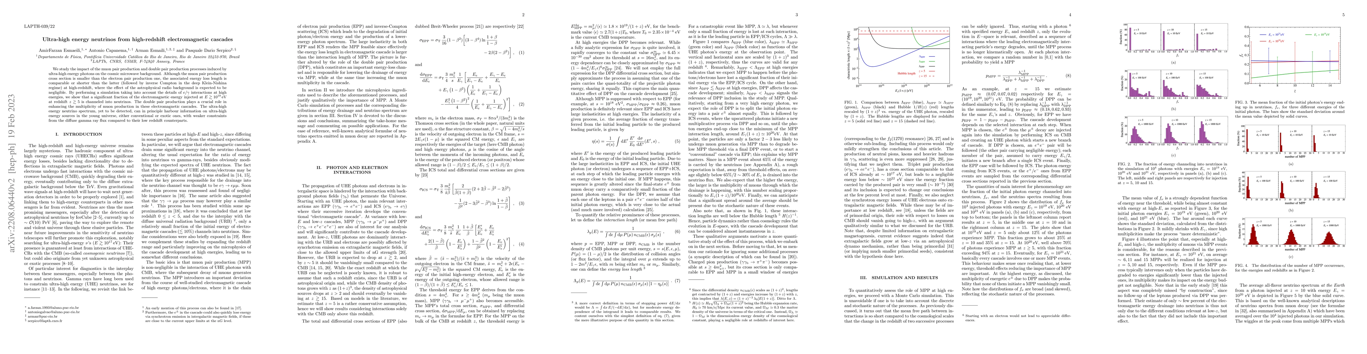 Thumbnail for Ultra-high energy neutrinos from high-redshift electromagnetic cascades