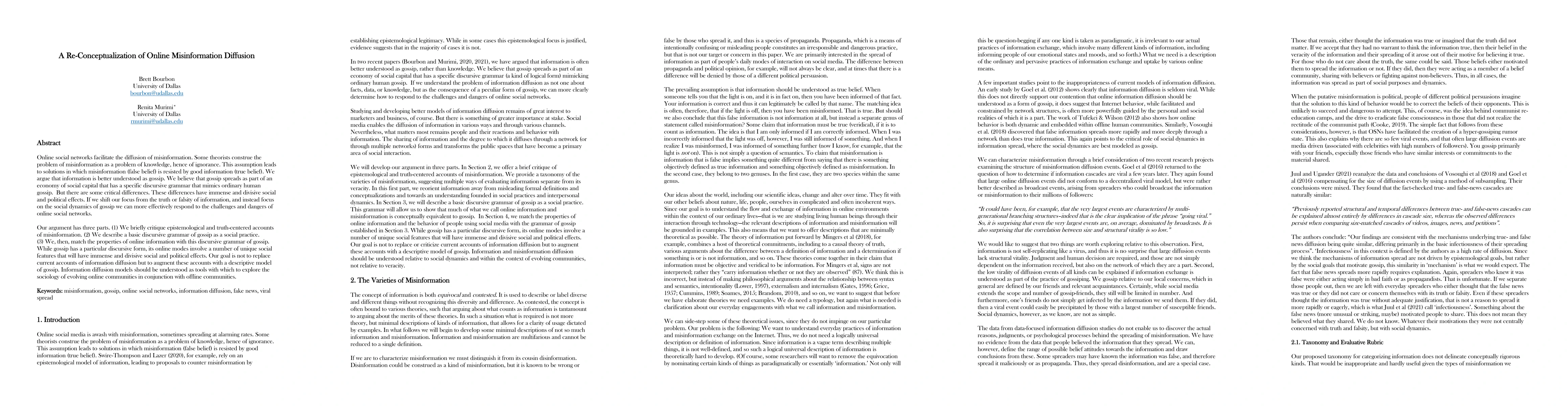 Thumbnail for A Re-Conceptualization of Online Misinformation Diffusion