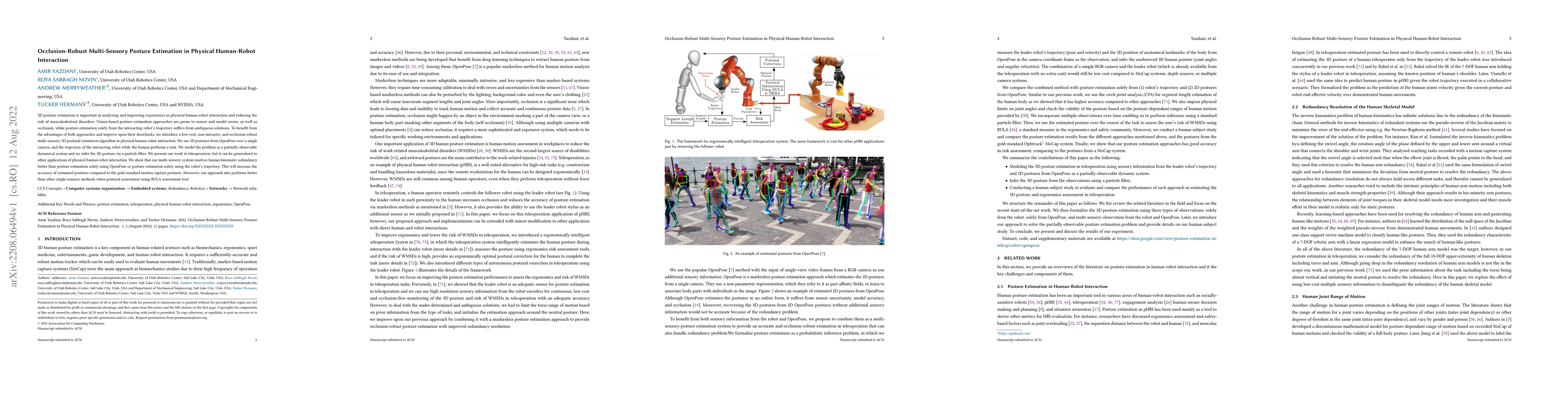 Thumbnail for Occlusion-Robust Multi-Sensory Posture Estimation in Physical
  Human-Robot Interaction