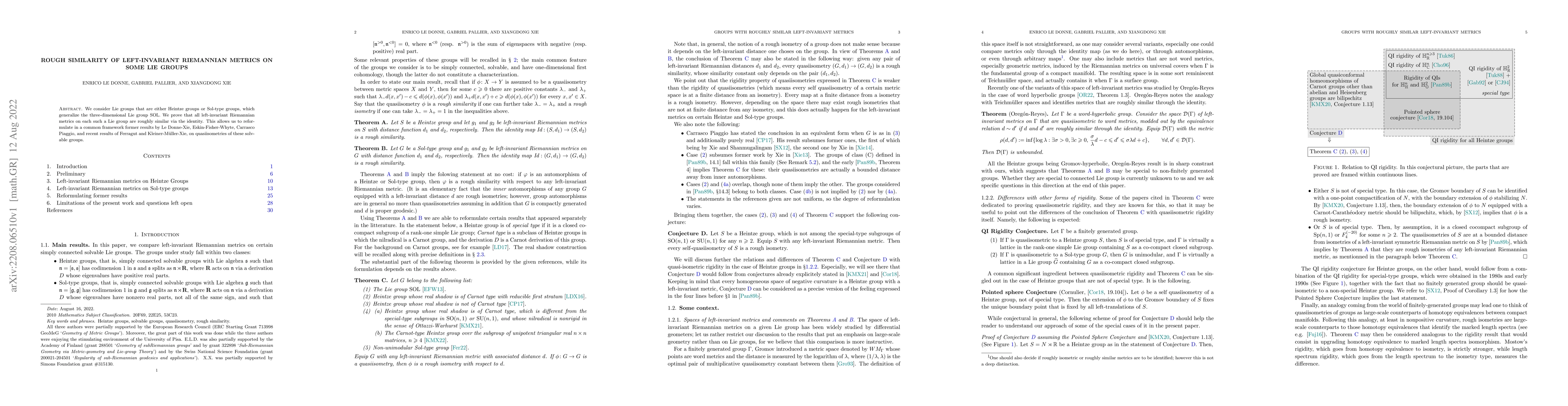 Thumbnail for Rough similarity of left-invariant Riemannian metrics on some Lie groups