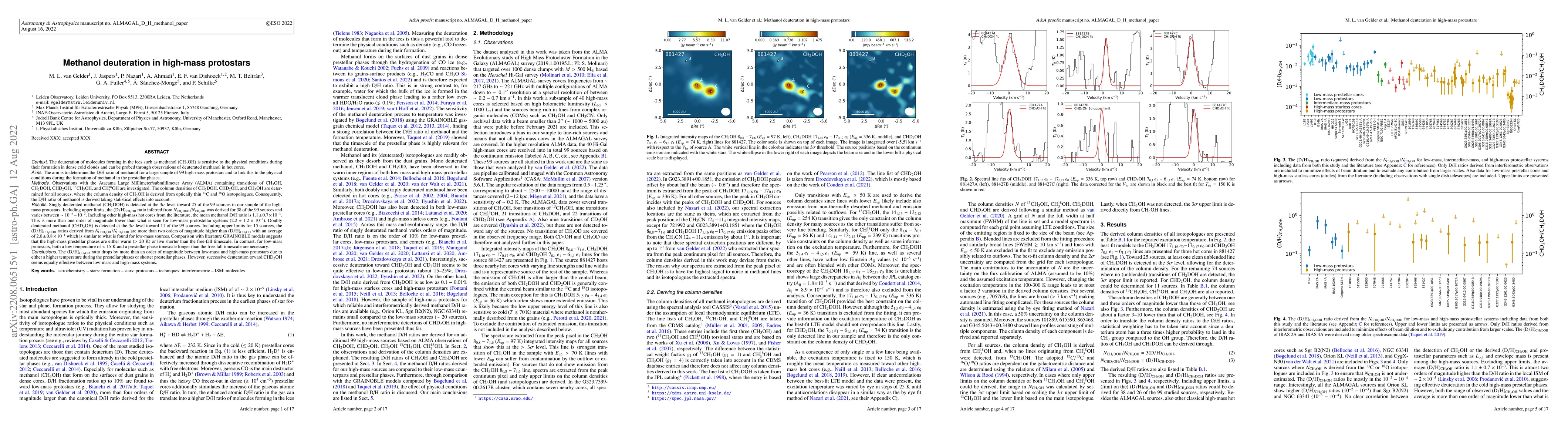 Thumbnail for Methanol deuteration in high-mass protostars