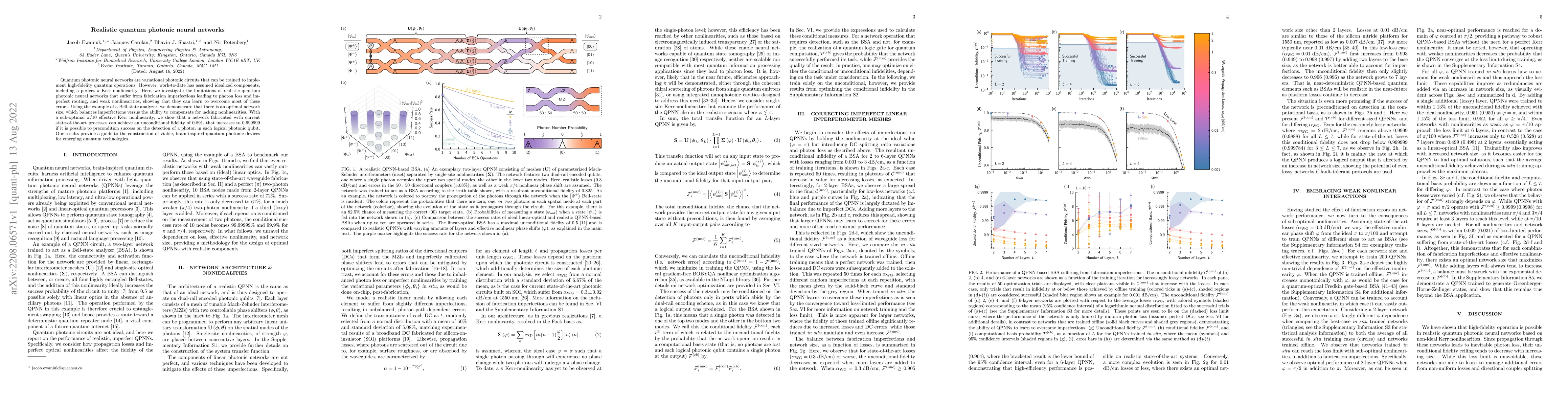 Thumbnail for Realistic quantum photonic neural networks