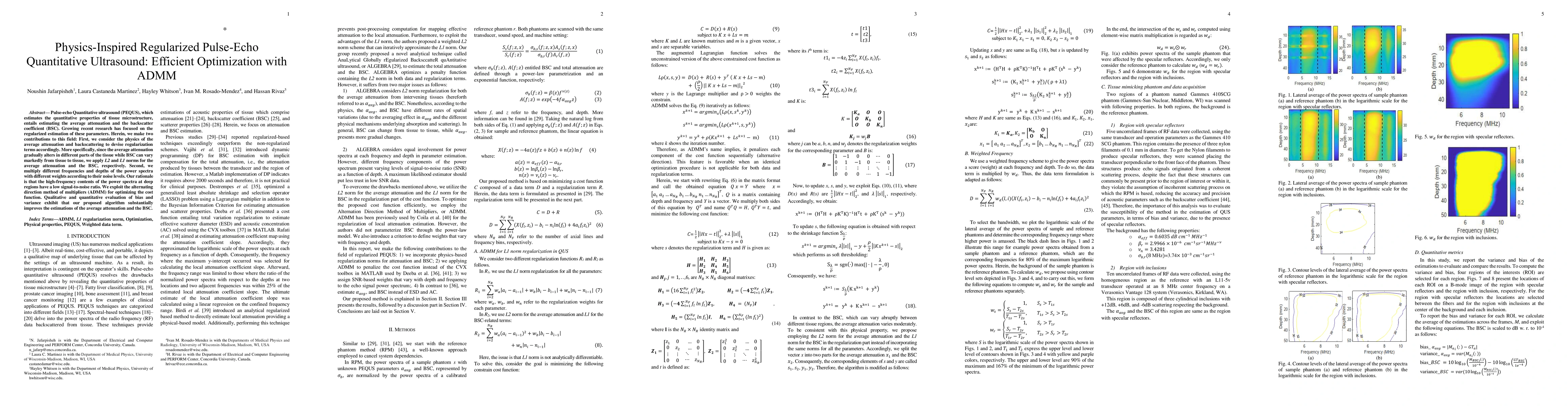 Thumbnail for Physics-Inspired Regularized Pulse-Echo Quantitative Ultrasound:
  Efficient Optimization with ADMM