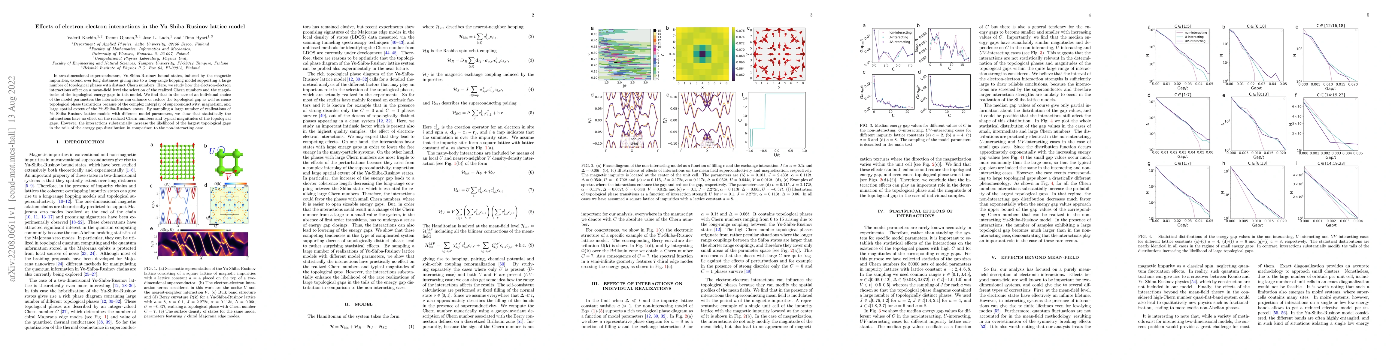 Thumbnail for Effects of electron-electron interactions in the Yu-Shiba-Rusinov
  lattice model
