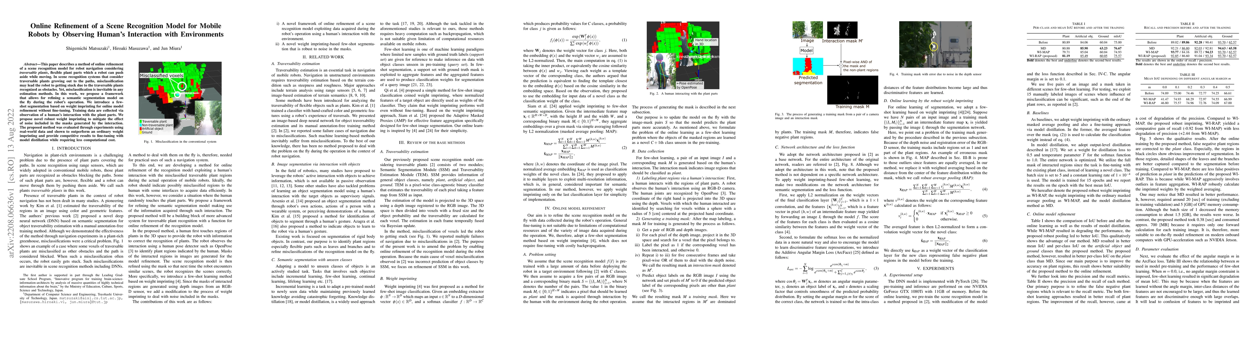 Thumbnail for Online Refinement of a Scene Recognition Model for Mobile Robots by
  Observing Human's Interaction with Environments
