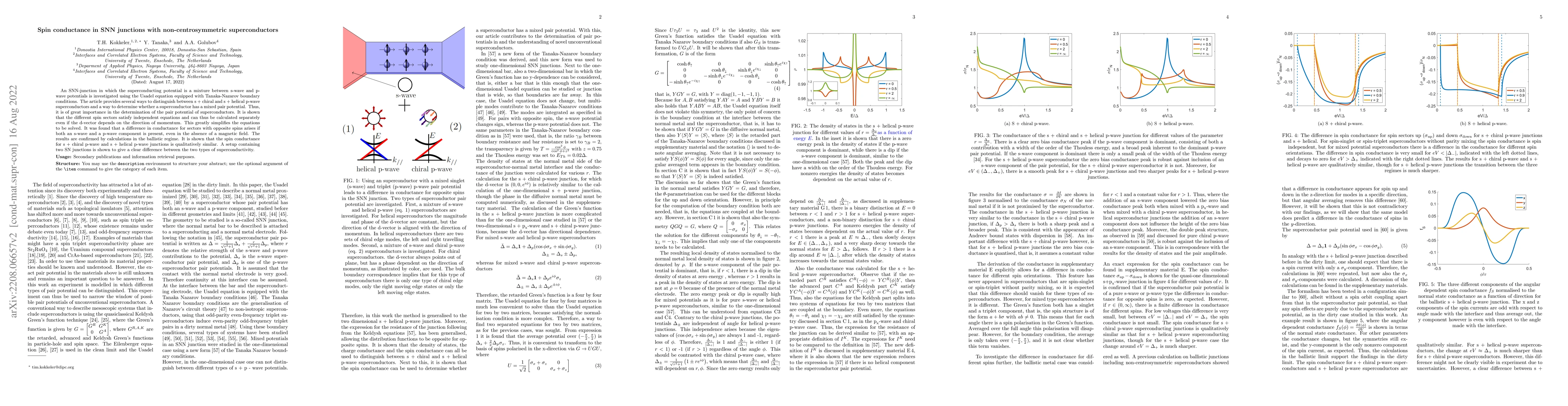 Thumbnail for Spin conductance in SNN junctions with non-centrosymmetric
  superconductors