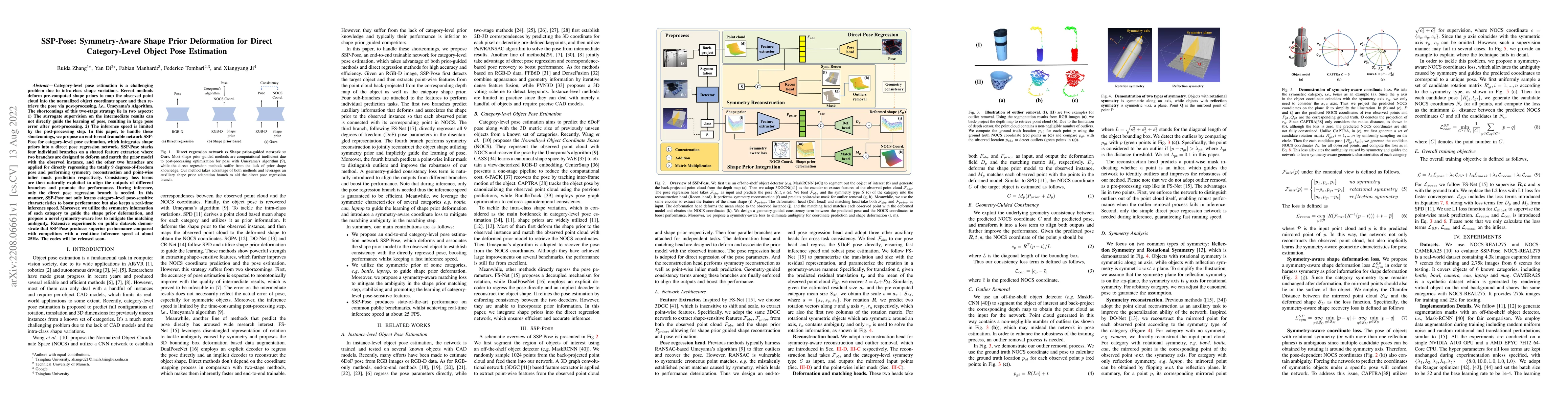 Thumbnail for SSP-Pose: Symmetry-Aware Shape Prior Deformation for Direct
  Category-Level Object Pose Estimation