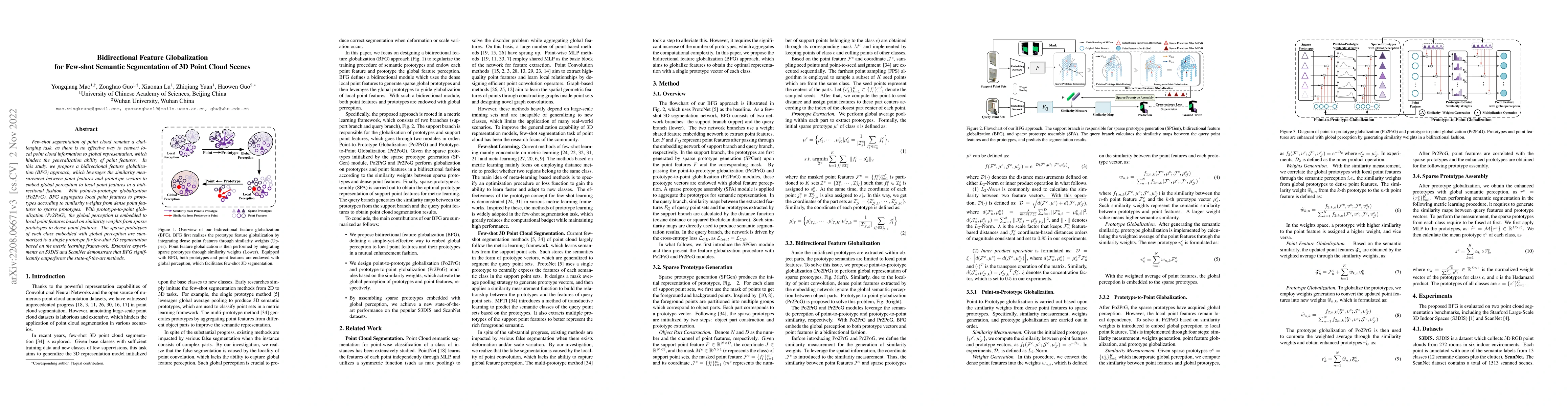 Thumbnail for Bidirectional Feature Globalization for Few-shot Semantic Segmentation
  of 3D Point Cloud Scenes