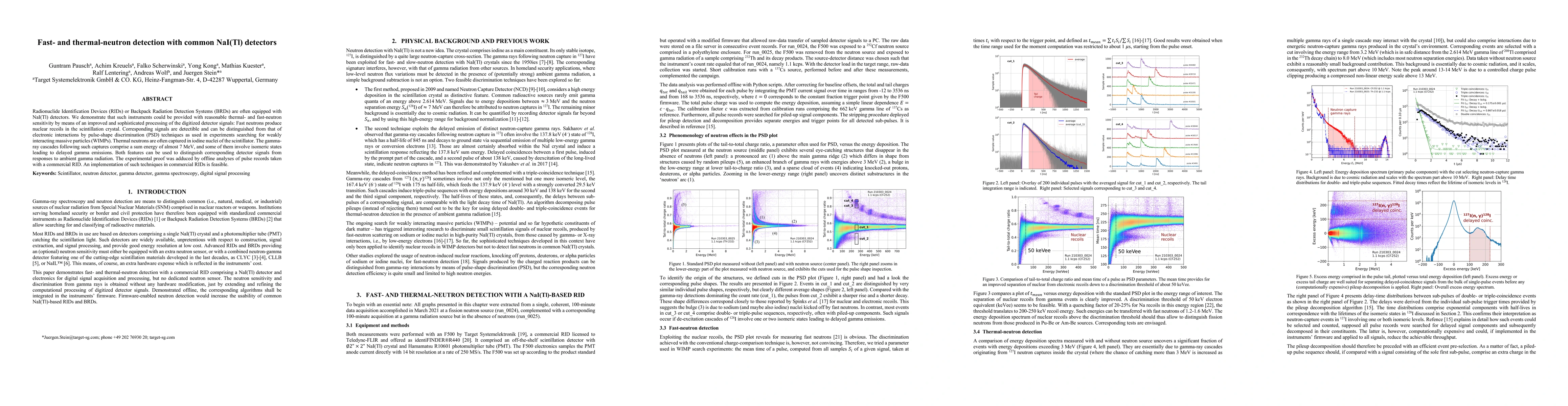 Thumbnail for Fast- and thermal-neutron detection with common NaI(Tl) detectors