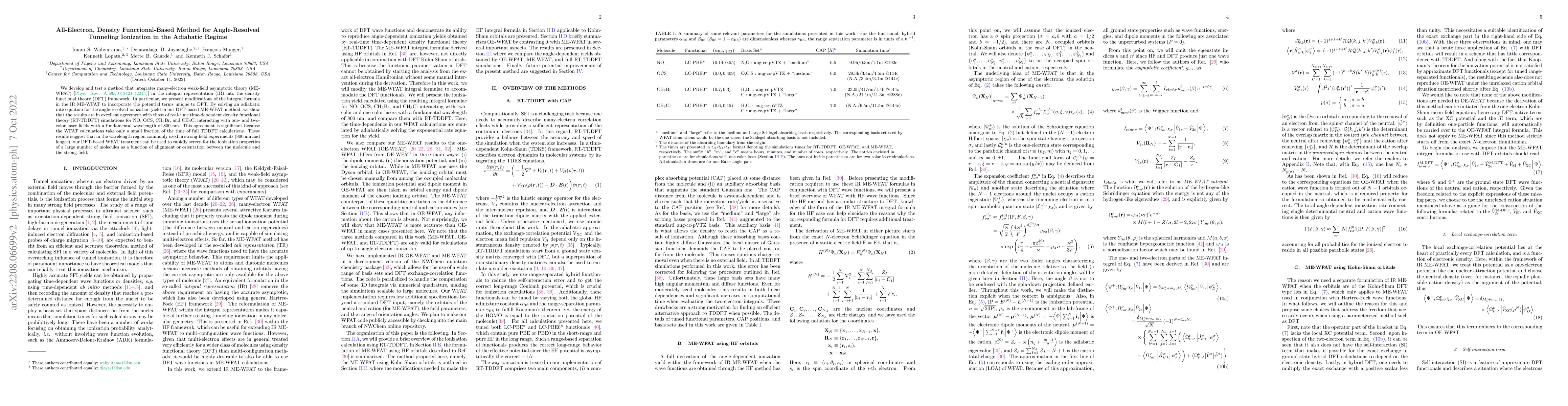Thumbnail for All-Electron, Density Functional-Based Method for Angle-Resolved
  Tunneling Ionization in the Adiabatic Regime