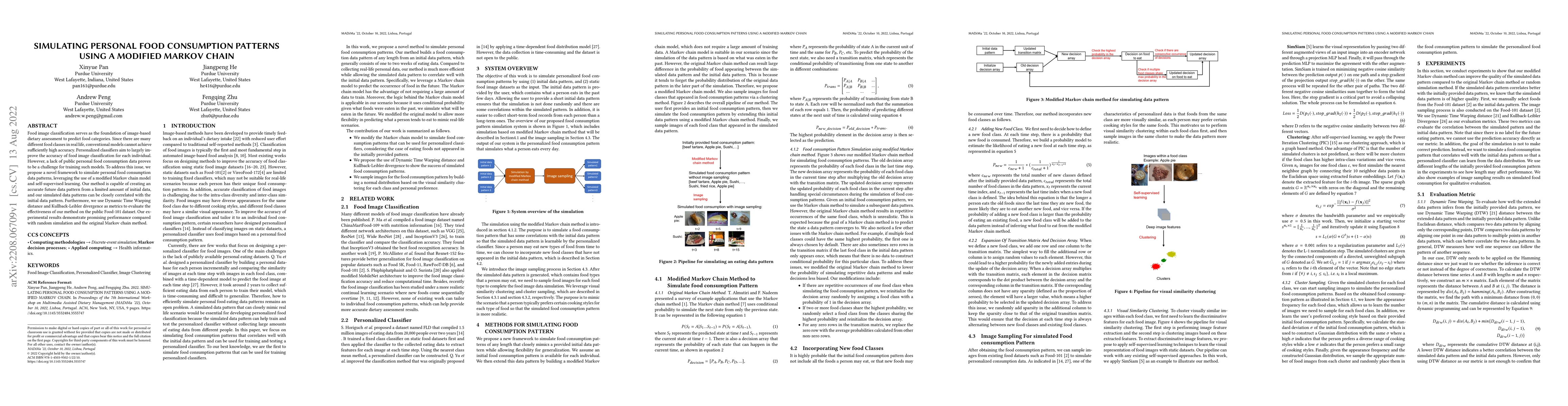 Thumbnail for Simulating Personal Food Consumption Patterns using a Modified Markov
  Chain