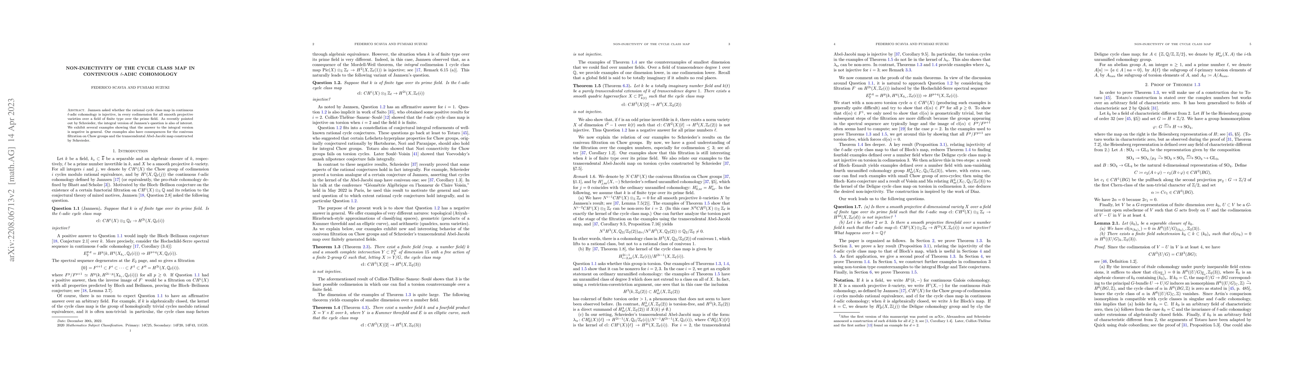 Thumbnail for Non-injectivity of the cycle class map in continuous $\ell$-adic
  cohomology