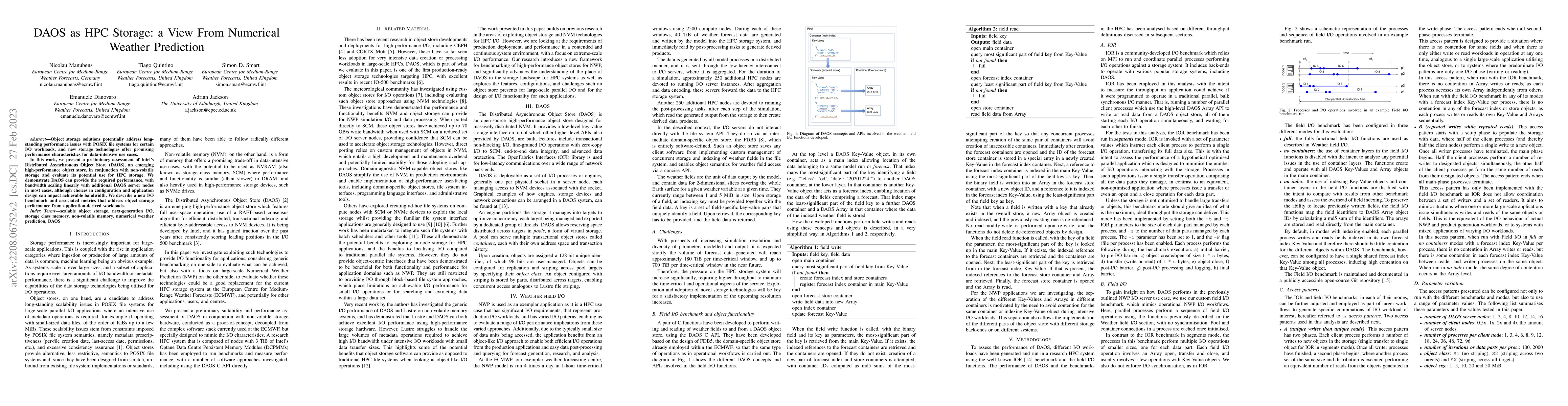 Thumbnail for DAOS as HPC Storage, a view from Numerical Weather Prediction