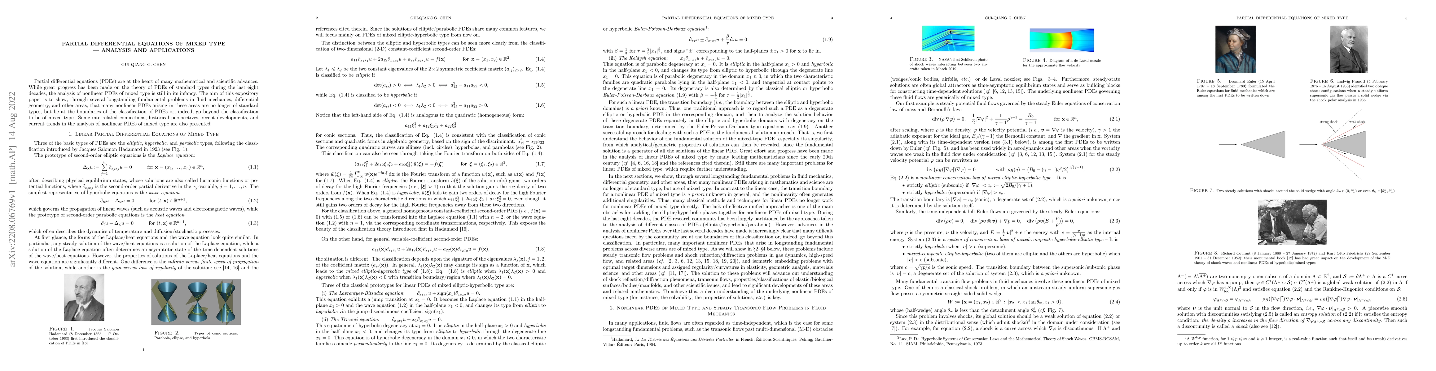 Thumbnail for Partial Differential Equations of Mixed Type: Analysis and Applications